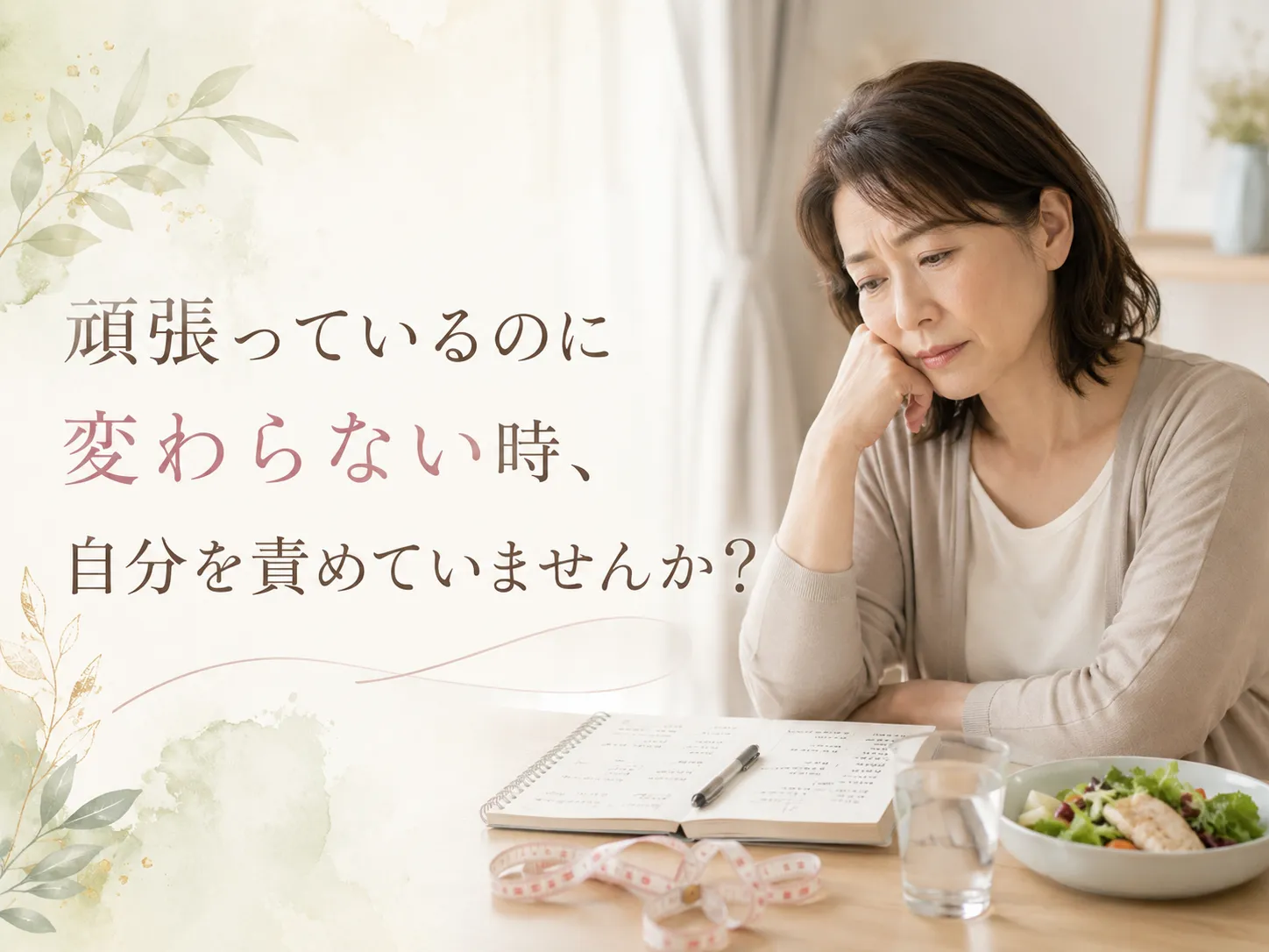 頑張っているのに変わらない時、自分を責めていませんか?